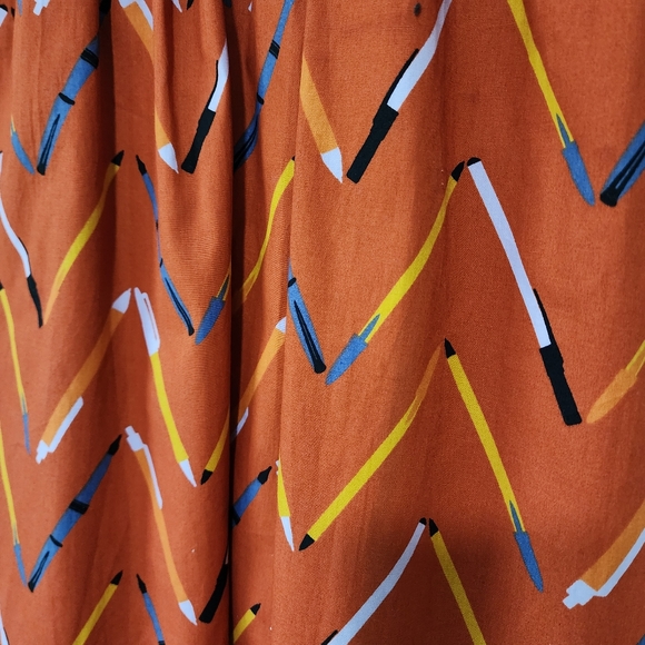 Modcloth Optimistic Effect Pen and Pencil Chevron A-Line Dress Size XXS - Picture 7 of 12